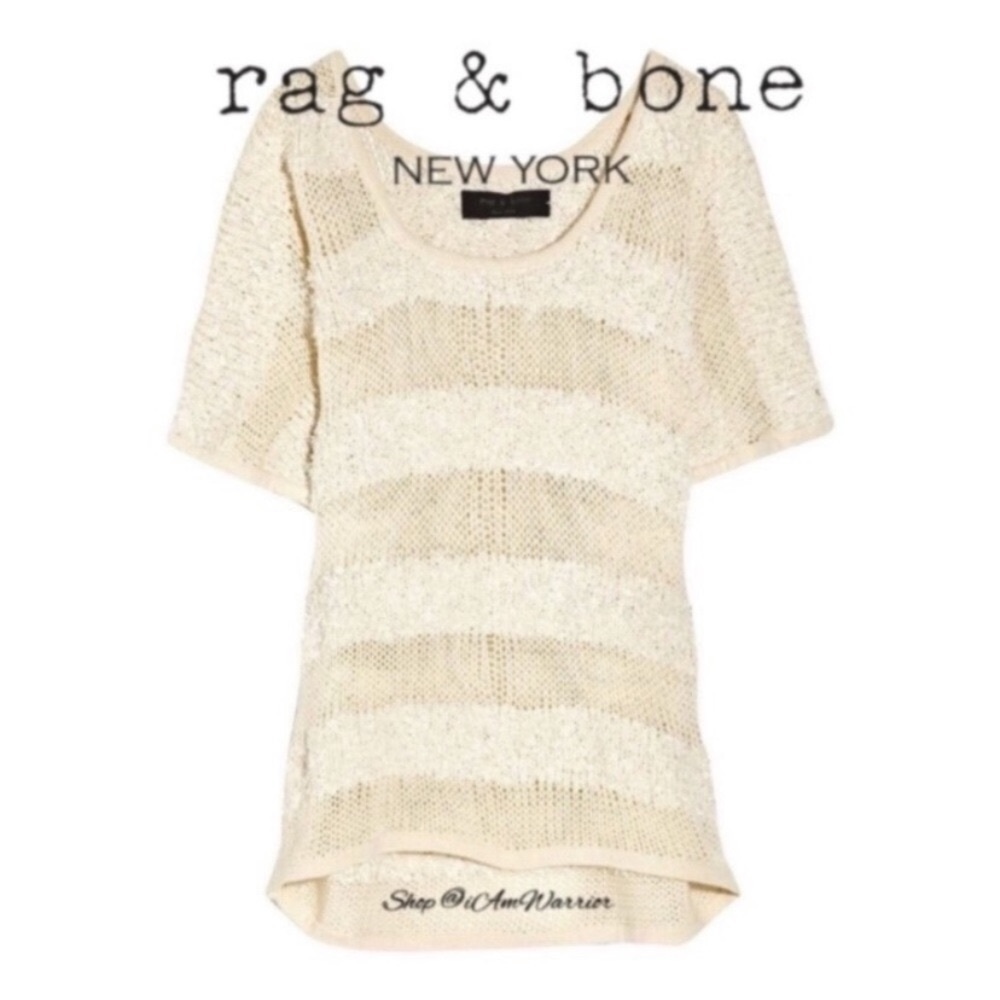 Rag & Bone textured stripe slouchy cotton-blend s… - image 2